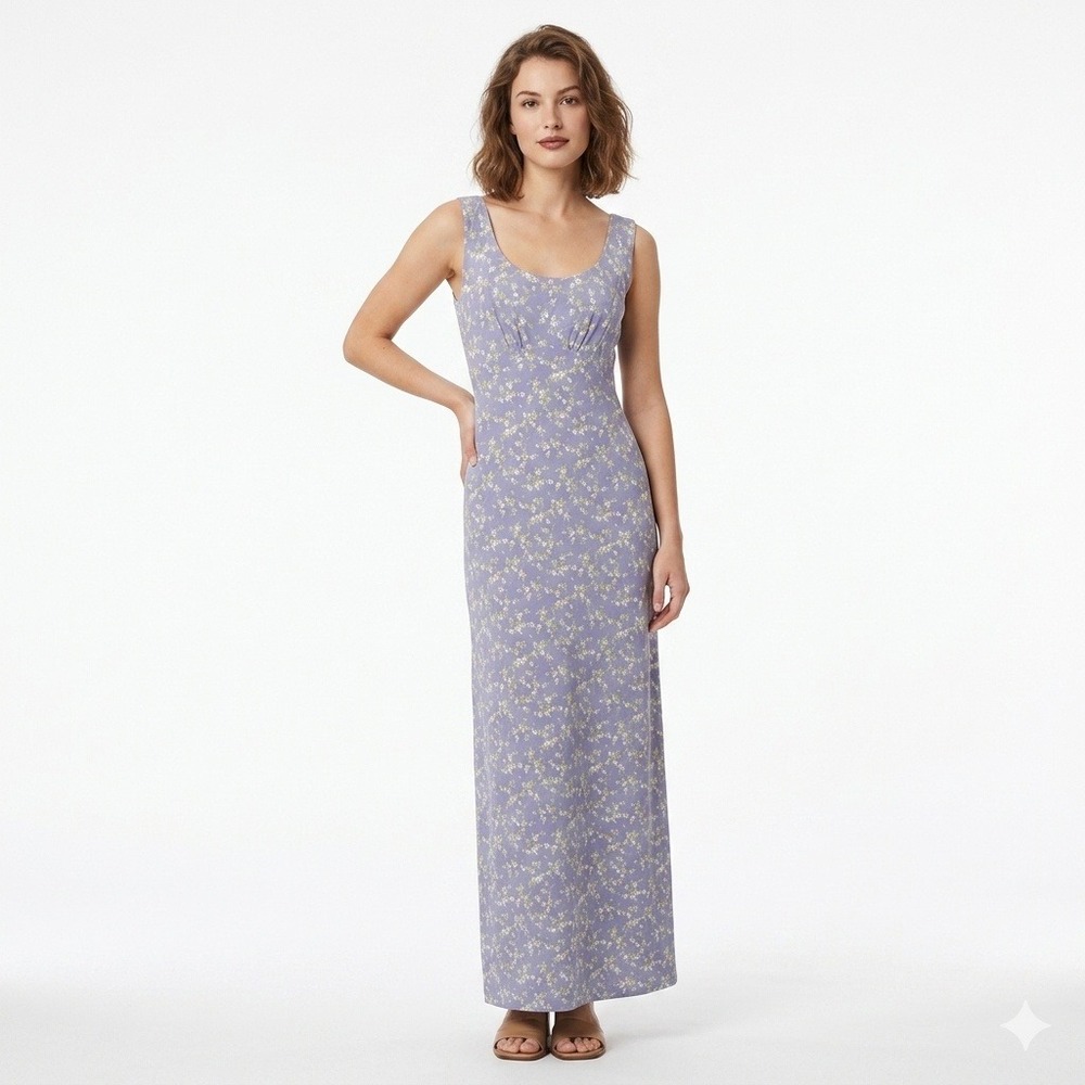 Vintage Jonathan Martin Babydoll Floral Maxi Dress 5/6 90s Y2K Cottage Fairy